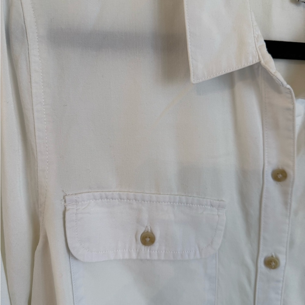 Lucky Brand Classic White Blouse *GOOD USED CONDITION* - Picture 2 of 8